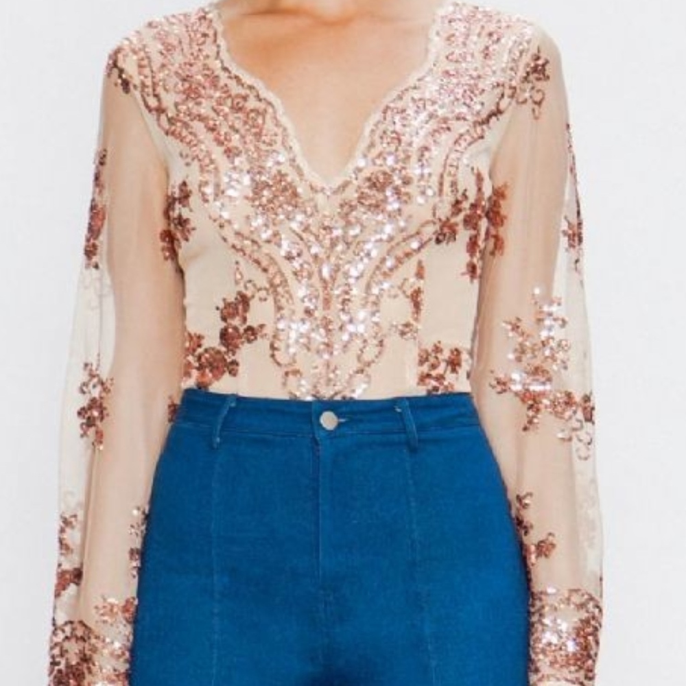 Rose gold bodysuit